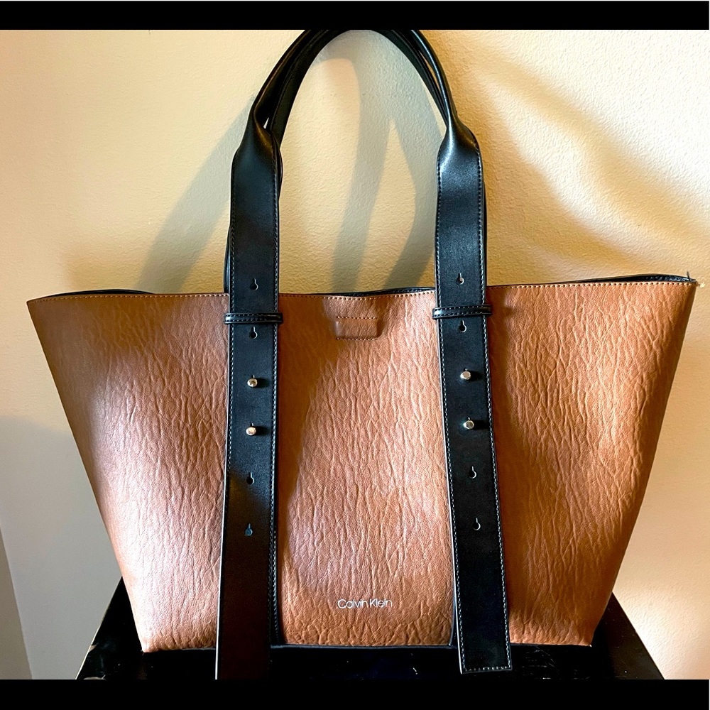 Calvin Klein brown tote shoulder bag
